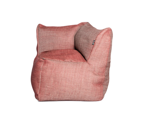 Dotty Pouf Club Corner Extra Large Raspberry | Armchairs | Roolf Outdoor Living