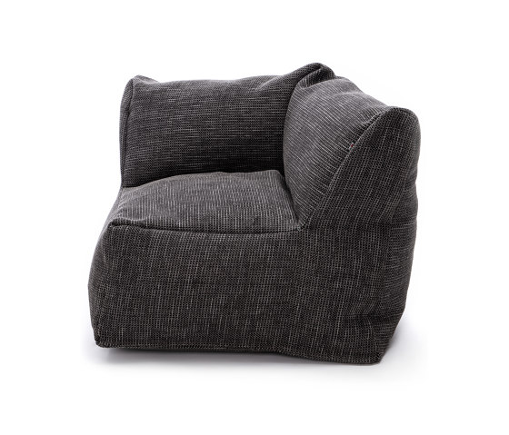Dotty Pouf Club Corner Medium Anthracite | Armchairs | Roolf Outdoor Living