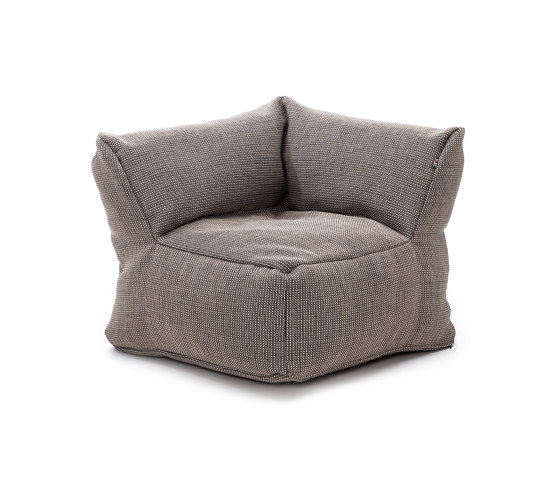 Dotty Pouf Club Corner Medium Grey | Armchairs | Roolf Outdoor Living