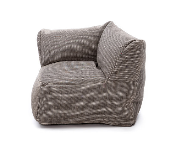 Dotty Pouf Club Corner Medium Grey | Armchairs | Roolf Outdoor Living