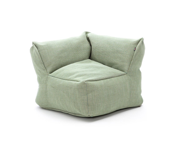 Dotty Pouf Club Corner Medium Lime | Armchairs | Roolf Outdoor Living