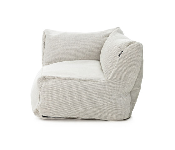 Dotty Pouf Club Corner Medium White | Armchairs | Roolf Outdoor Living