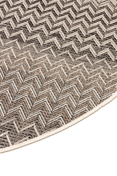 Ziggy Outdoor Carpet Anthracite/Beige Round | Alfombras / Alfombras de diseño | Roolf Outdoor Living