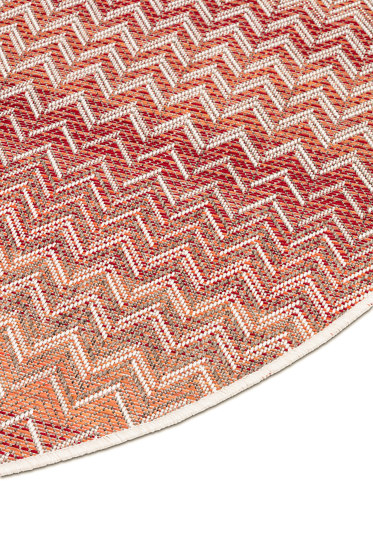 Ziggy Outdoor Carpet Red/Beige Round | Alfombras / Alfombras de diseño | Roolf Outdoor Living