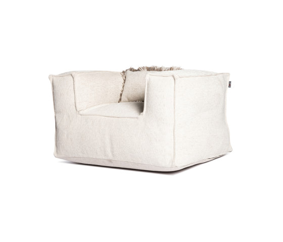 Silky Club Seat Pouf Beige | Sillones | Roolf Outdoor Living