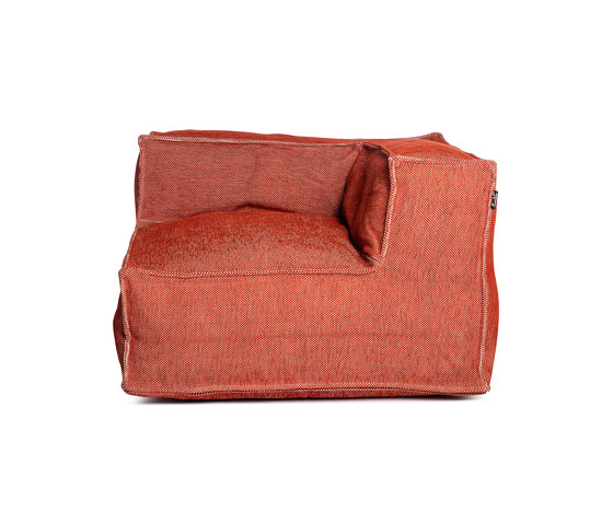Silky Corner Seat Pouf Terracotta | Armchairs | Roolf Outdoor Living