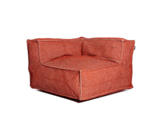 Silky Corner Seat Pouf Terracotta | Armchairs | Roolf Outdoor Living