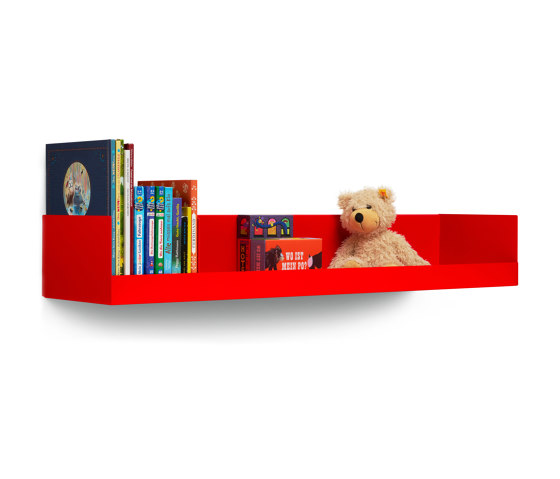 Boks | Wall Shelf, RAL 3024 luminous red | Shelving | Magazin®