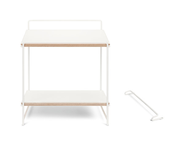 Hegel | Table or wall desk, pure white RAL 9010 / white | Shelving | Magazin®