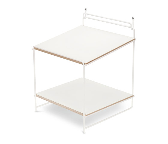 Hegel | Table or wall desk, pure white RAL 9010 / white | Shelving | Magazin®