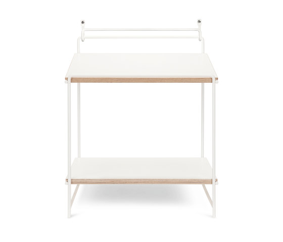 Hegel | Table or wall desk, pure white RAL 9010 / white | Shelving | Magazin®