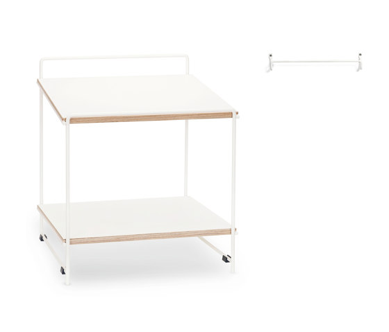 Hegel | Table or wall desk, pure white RAL 9010 / white | Shelving | Magazin®