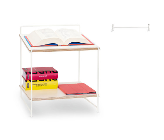 Hegel | Table or wall desk, pure white RAL 9010 / white | Shelving | Magazin®