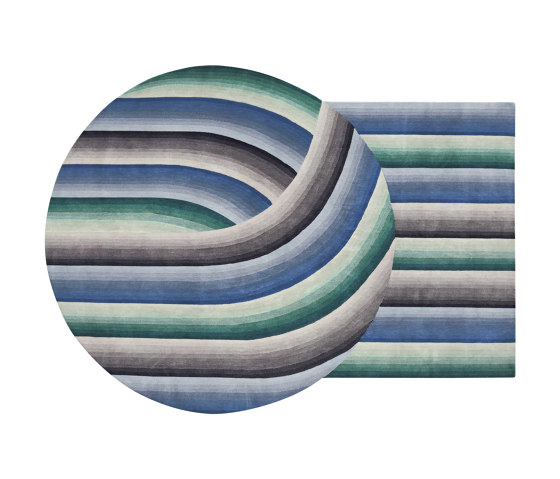 Round Mirage Rug Blue | Tappeti / Tappeti design | GAN