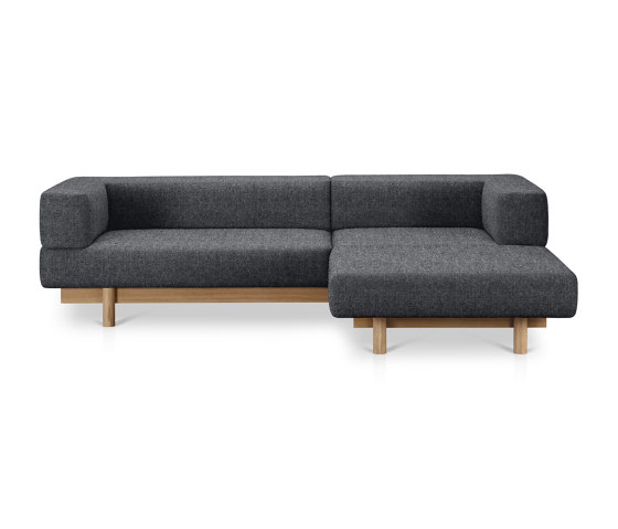 Alchemist Sofa with Chaise Lounge, Dark Grey/Decoma, Right | Chaise longues | EMKO PLACE