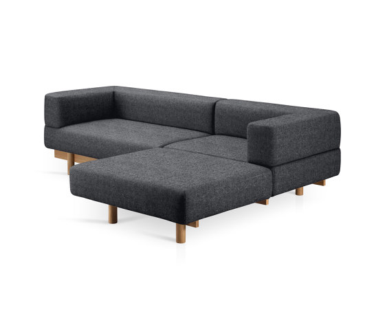 Alchemist Sofa with Chaise Lounge, Dark Grey/Decoma, Right | Chaise longue | EMKO PLACE