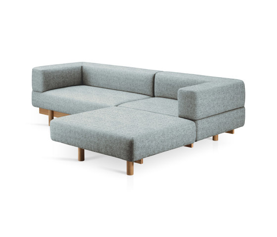 Alchemist Sofa with Chaise Lounge, Sky Blue/Decoma, Right | Chaise longue | EMKO PLACE
