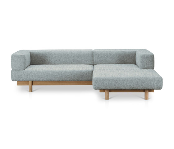 Alchemist Sofa with Chaise Lounge, Sky Blue/Decoma, Right | Chaise longue | EMKO PLACE
