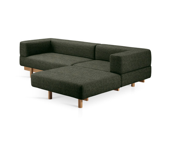 Alchemist Sofa with Chaise Lounge, Forest Green/Decoma, Right | Chaise longue | EMKO PLACE
