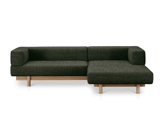 Alchemist Sofa with Chaise Lounge, Forest Green/Decoma, Right | Chaise longues | EMKO PLACE