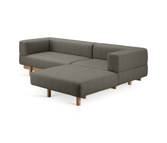 Alchemist Sofa with Chaise Lounge, Grey/Camira, Right | Chaise longue | EMKO PLACE