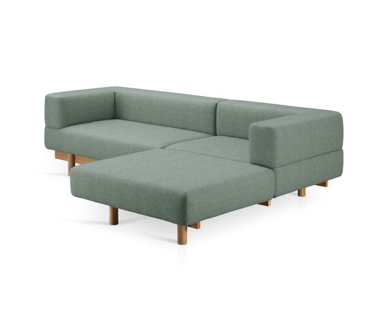 Alchemist Sofa with Chaise Lounge, Light Blue/Camira, Right | Chaise Longues | EMKO PLACE