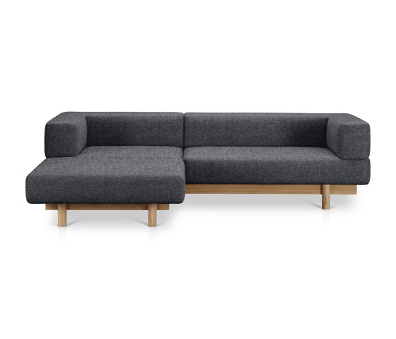 Alchemist Sofa with Chaise Lounge, Dark Grey/Decoma, Left | Chaise longues | EMKO PLACE