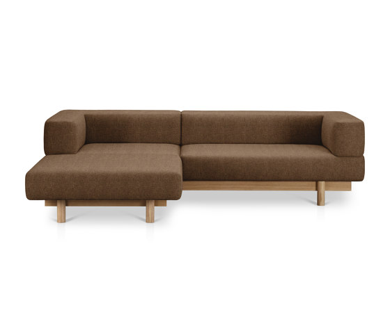 Alchemist Sofa with Chaise Lounge, Brown/Camira, Left | Chaise Longues | EMKO PLACE