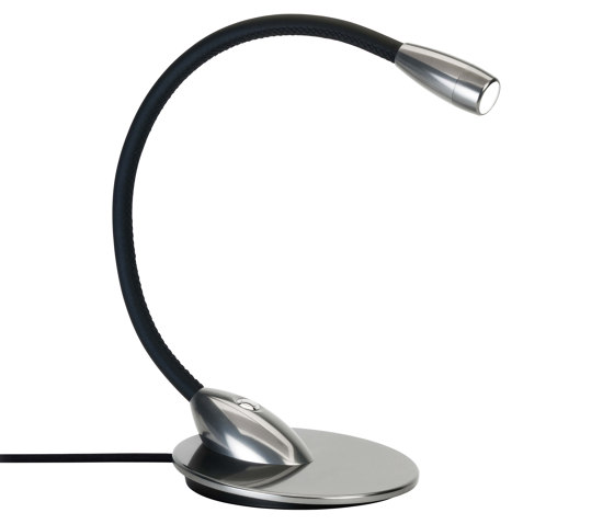 Jet Stream Table Light, anodised titanium with black leather | Lámparas de sobremesa | Original BTC