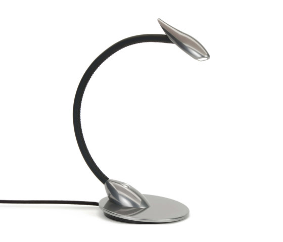 Maestro Table Light, anodised titanium with black leather | Luminaires de table | Original BTC