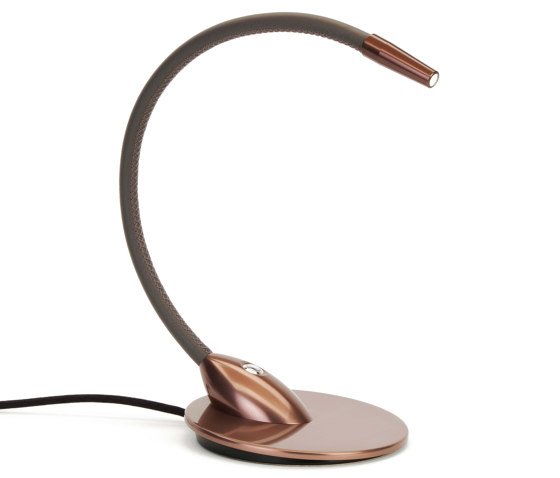 Nimbus Table Light, anodised bronze with mushroom leather | Lampade tavolo | Original BTC