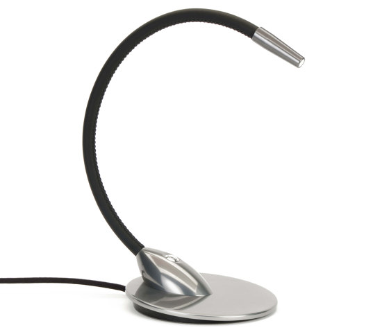 Nimbus Table Light, anodised titanium with black leather | Lámparas de sobremesa | Original BTC