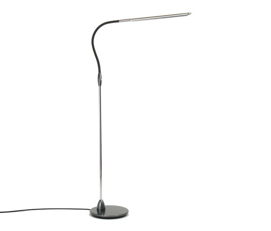 Wand Floor Light, anodised titanium with black leather | Luminaires sur pied | Original BTC