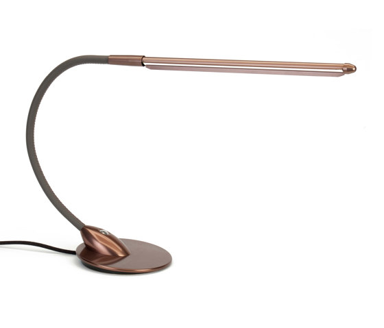 Wand Table Light, anodised bronze with mushroom leather | Table lights | Original BTC