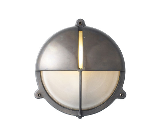 Brass Bulkhead With Eyelid Shield, Large, Weathered Brass | Lampade parete | Original BTC