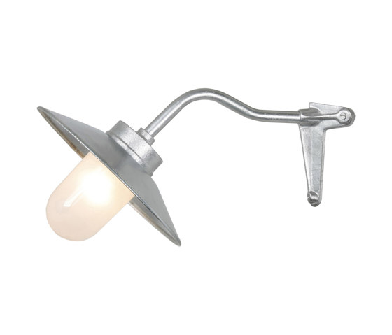 Exterior Bracket Light, Canted, Corner, Galvanised, Frosted | Wall lights | Original BTC