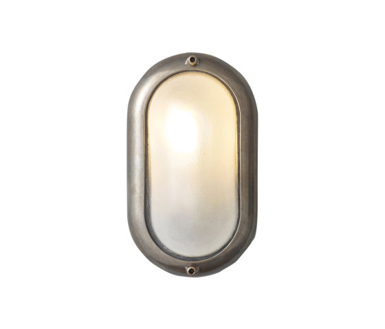 Small Exterior Oval Bulkhead Fitting, Weathered Brass | Wall lights | Original BTC