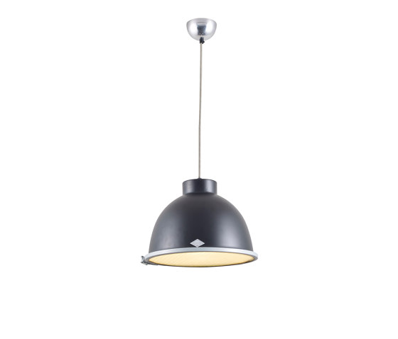 Giant 0 Pendant Light, Black with Wired Glass | Suspended lights | Original BTC