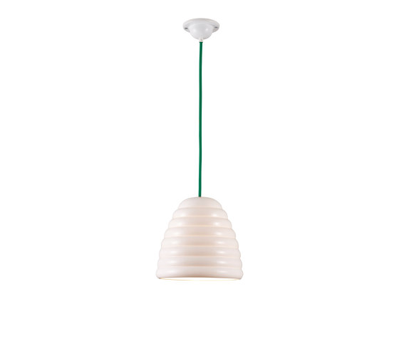 Hector Bibendum Size 3 Pendant, Natural with Green Cable | Suspended lights | Original BTC