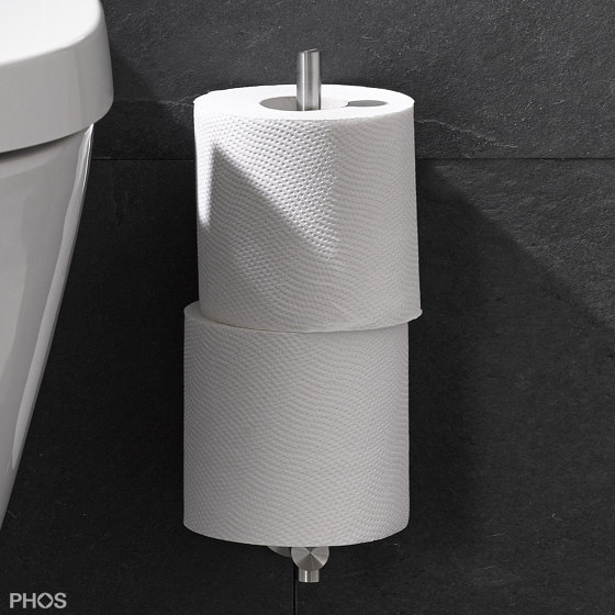 Ersatzrollenhalter für zwei WC-Rollen | Toilettenpapierhalter | PHOS Design