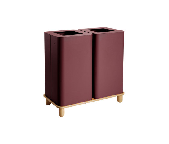 Arkad Duo Deep Burgundy | Cubos basura / Papeleras | MIZETTO