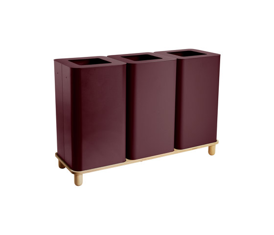 Arkad Trio Deep Burgundy | Cubos basura / Papeleras | MIZETTO