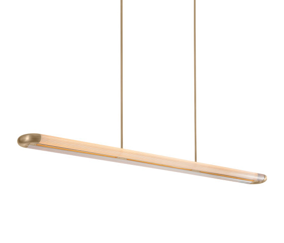 Strata | 1600 Pendant - Satin Brass | Suspended lights | J. Adams & Co