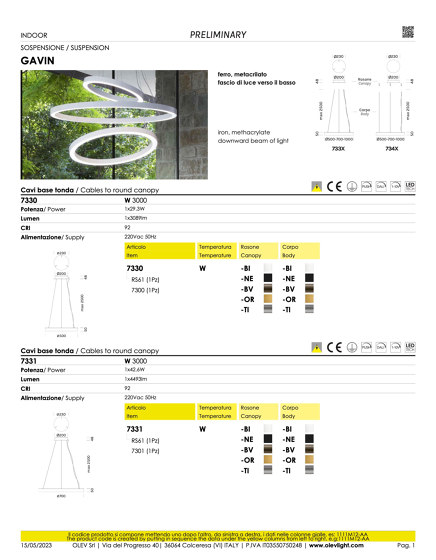 Gavin | Lampade sospensione | OLEV