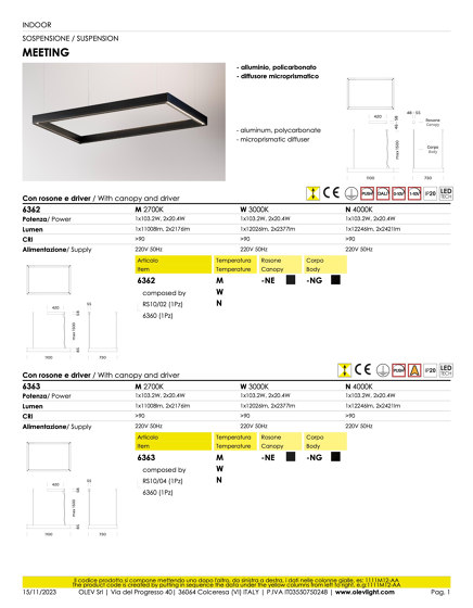 Meeting Silence Leaf | Suspended lights | OLEV