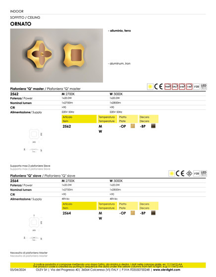 Ornato | Appliques murales | OLEV