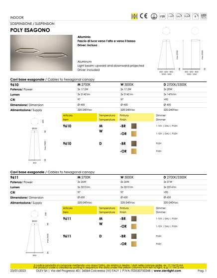 Poly Esagono | Pendelleuchten | OLEV