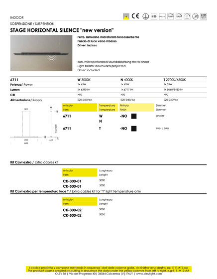 Stage Horizontal Silence | Lampade sospensione | OLEV