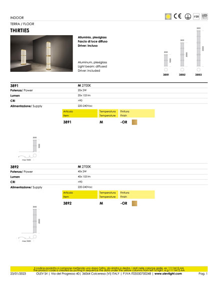 Thirties | Floor lights | OLEV