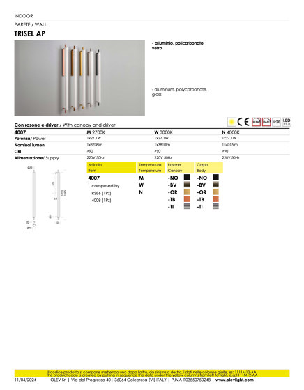 Trisel Ap | Lámparas de pared | OLEV